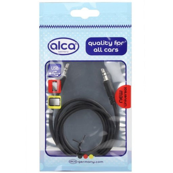 ALCA Audiokabel AUX 3,5 mm, 100 cm lang, schwarz