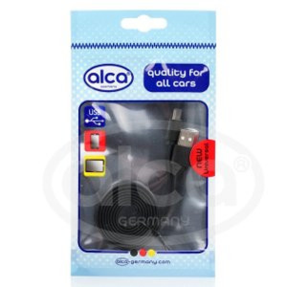 ALCA Kabel Typ-C USB 2.0, schwarz, 100 cm lang (für Smartphones, Tablets, z. B. Samsung)