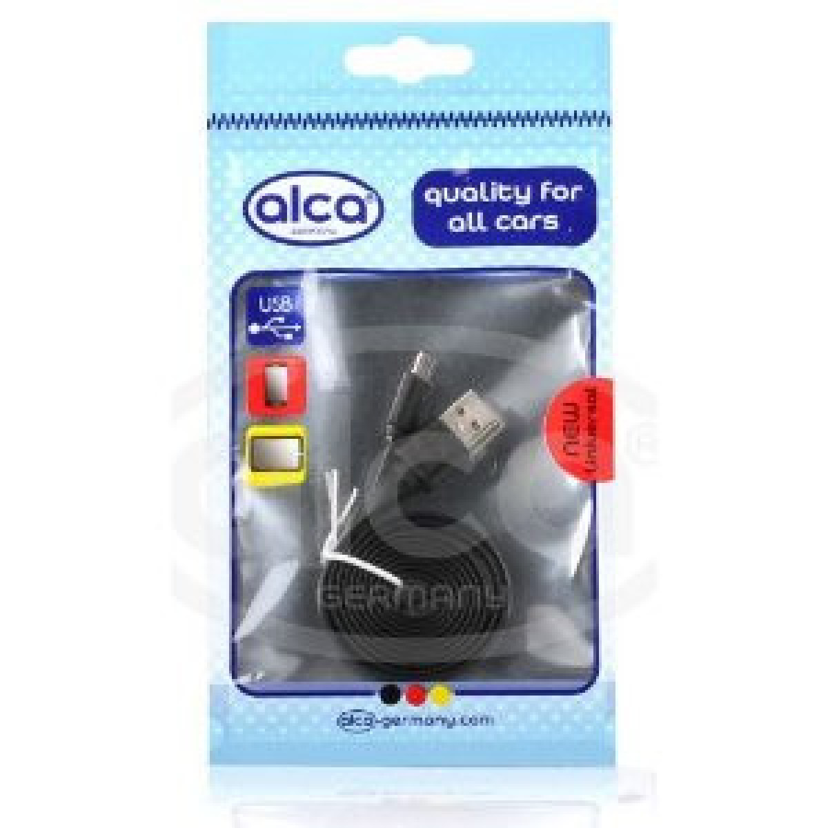 ALCA Micro-USB-2.0-Kabel, schwarz, 100 cm lang (für Smartphones, MP3-Player)