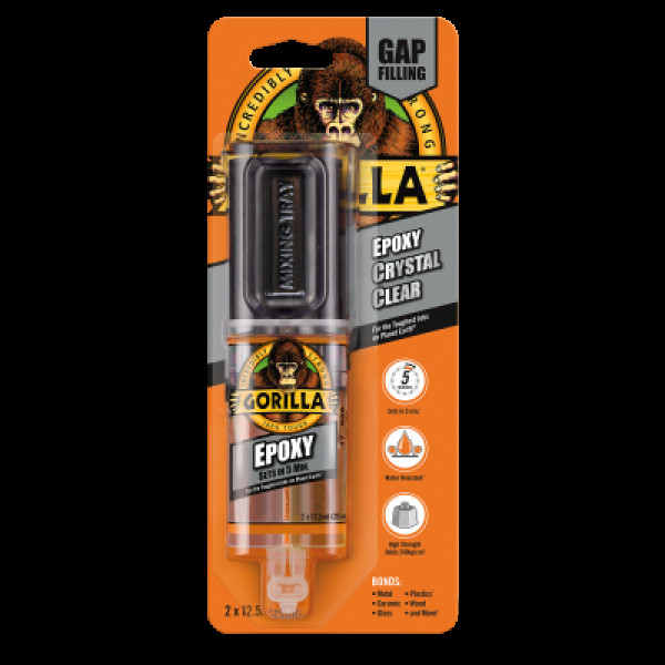 Gorilla Epoxy, farbloser Epoxidkleber, 25 ml 