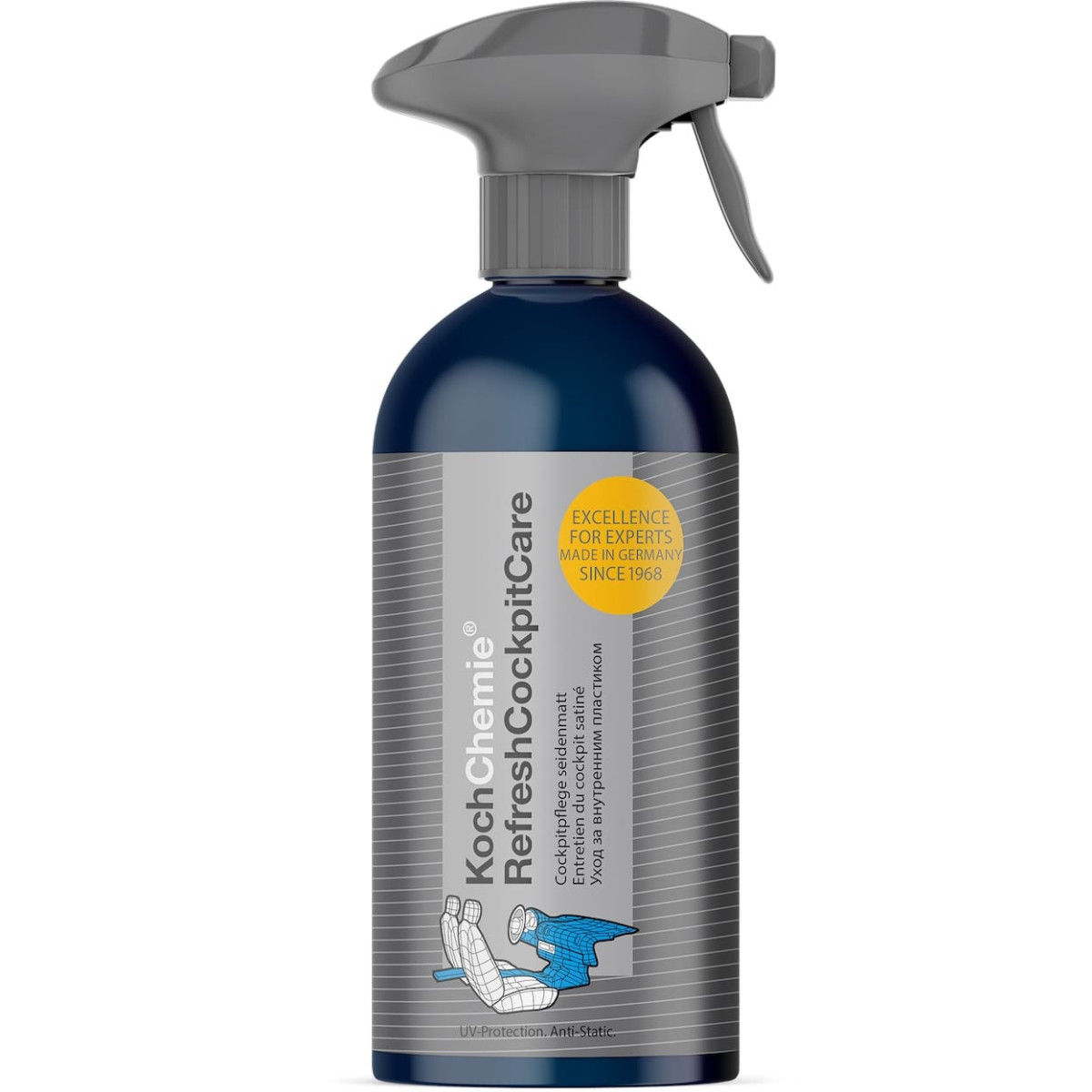 KOCH CHEMIE Refresh Cockpit Care, Innenraum-Reiniger für Kunststoffteile, 500 ml