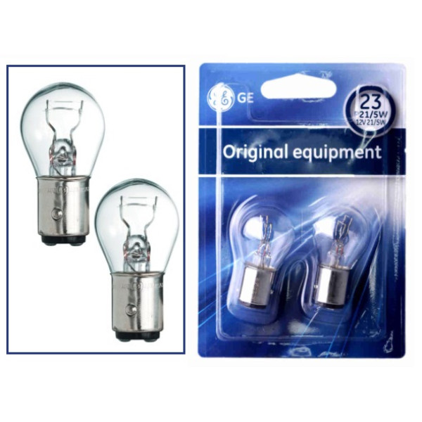 Glühlampe 12V 21/5W BAY15d P21/5W BL GE 1077 17130, 2 Stück