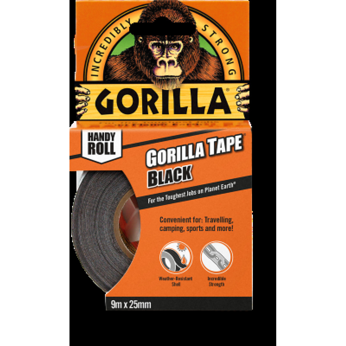 Gorilla Handy Roll Tape, Klebeband, 9mx25mm