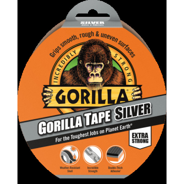 Gorilla Tape Silver 32mx48mm, Klebeband, grau
