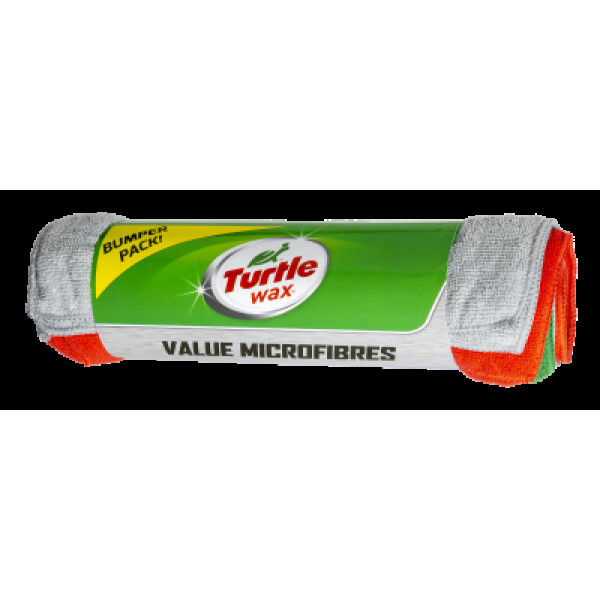 TURTLE WAX Microfiber cloth 6-pack, Mikrofasertuch-Set, 40x30cm, 6-tlg