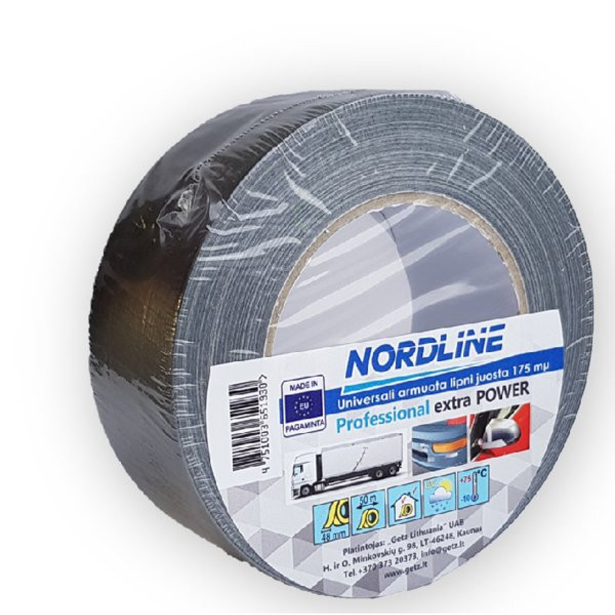 NORDLINE PREMIUM Armierungsgewebeband, feuchtigkeitsbeständig, grau, 48mmX50m