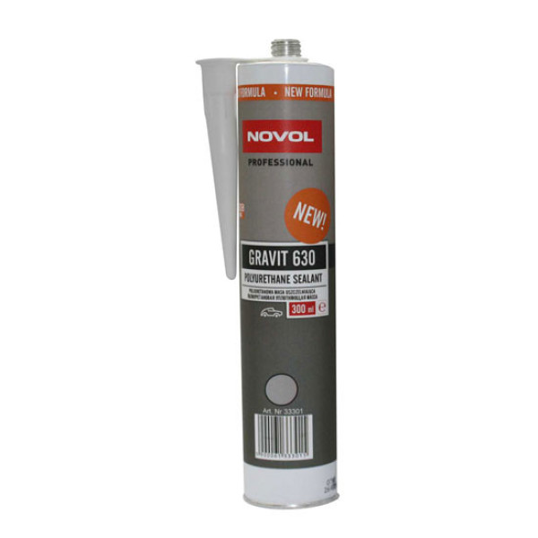 NOVOL Gravit 630 Elastic Polyurethane Sealant Grey, elastische Polyurethan-Dichtmasse, grau, 300 ml