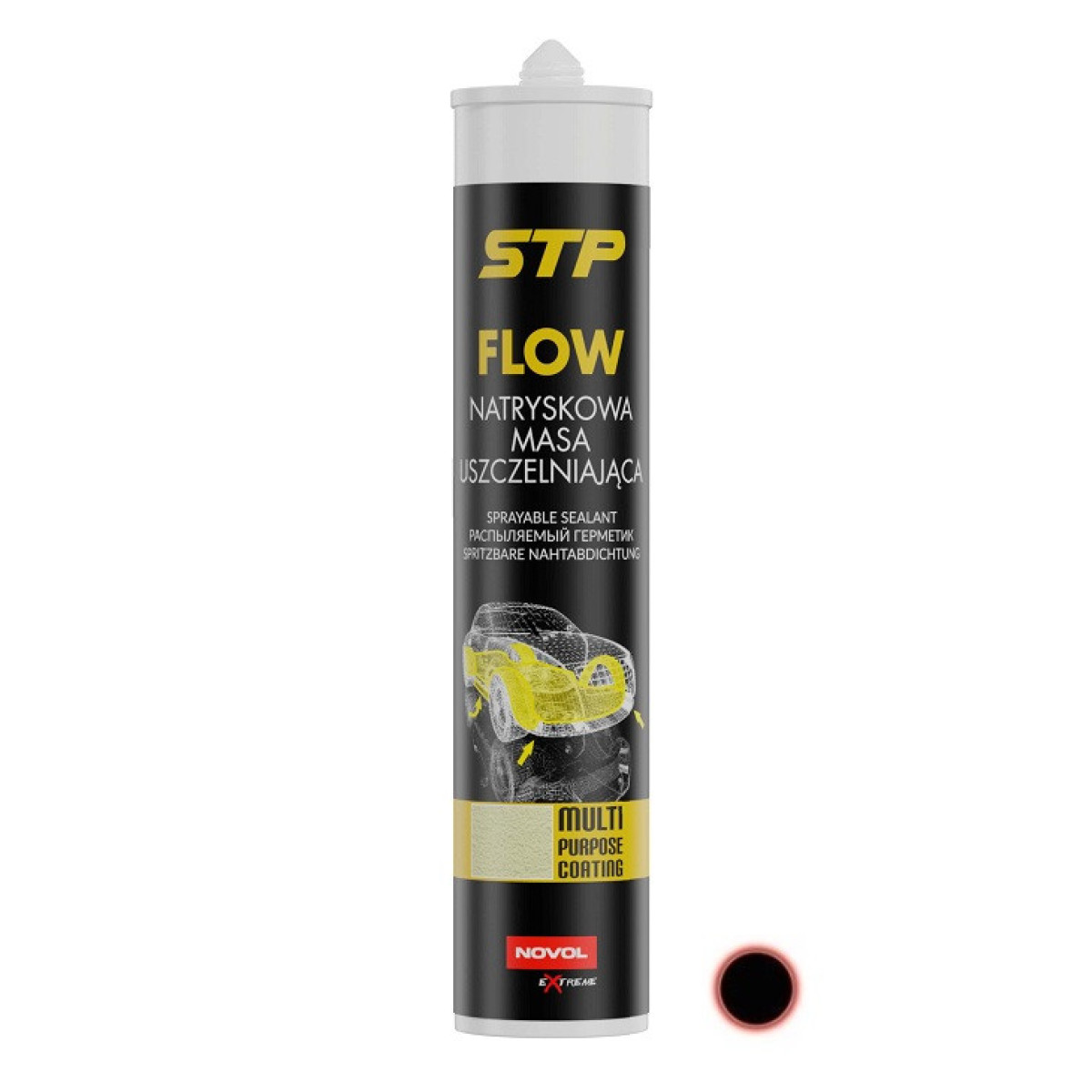 NOVOL FLOW Sprayable Sealant Black, sprühbares Dichtmittel, schwarz, 290 ml