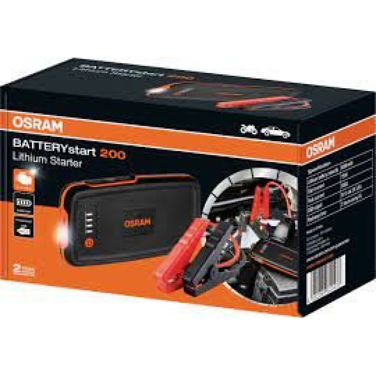OSRAM BATTERYstart 200 (OBSL200), Starterbatterie, Lithium 6000 mAh