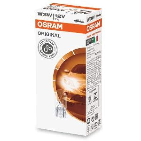 OSRAM Autolampe 3W 12V W2.1x9.5D, 1 Stück