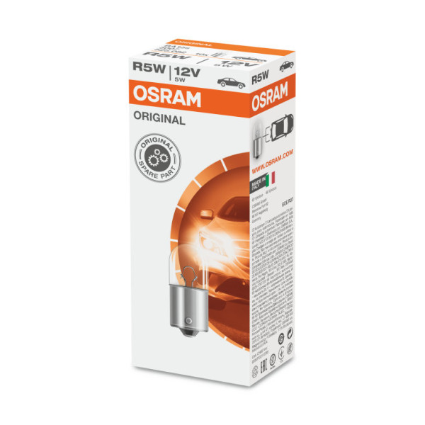 OSRAM Autolampe 5W 12V BA15S, 1 Stück