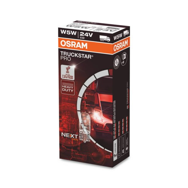 OSRAM Autolampe 5W 24V W2.1x9.5D, 1 Stück