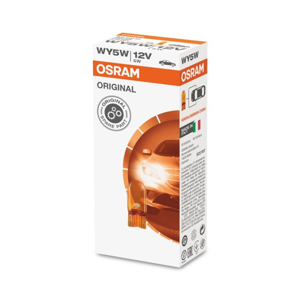 OSRAM Autolampe gelb 5W 12V W2.1x9.5D, 1St