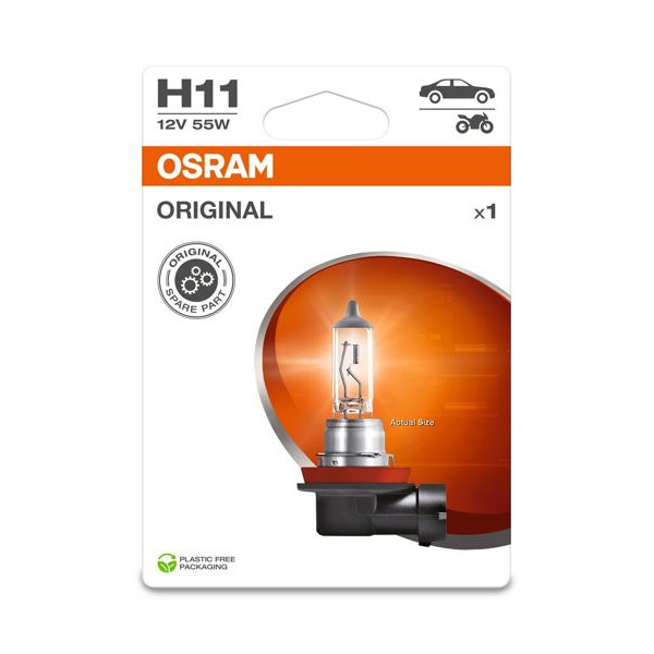OSRAM Autolampe, H11 55W 12V PGJ19-2, 1 Stück