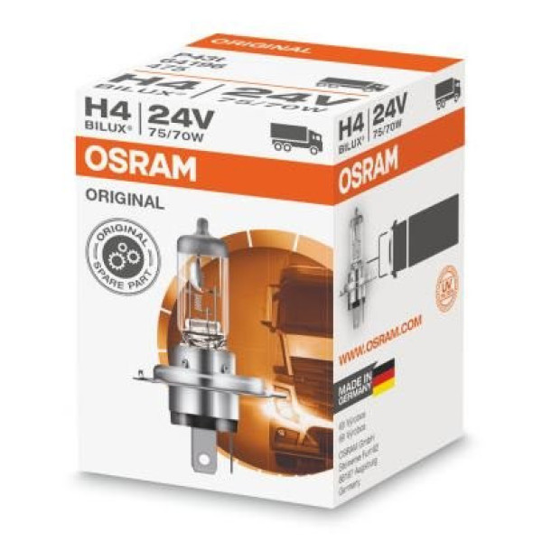 OSRAM Autolampe H4 75/70W 24V, 1 Stück