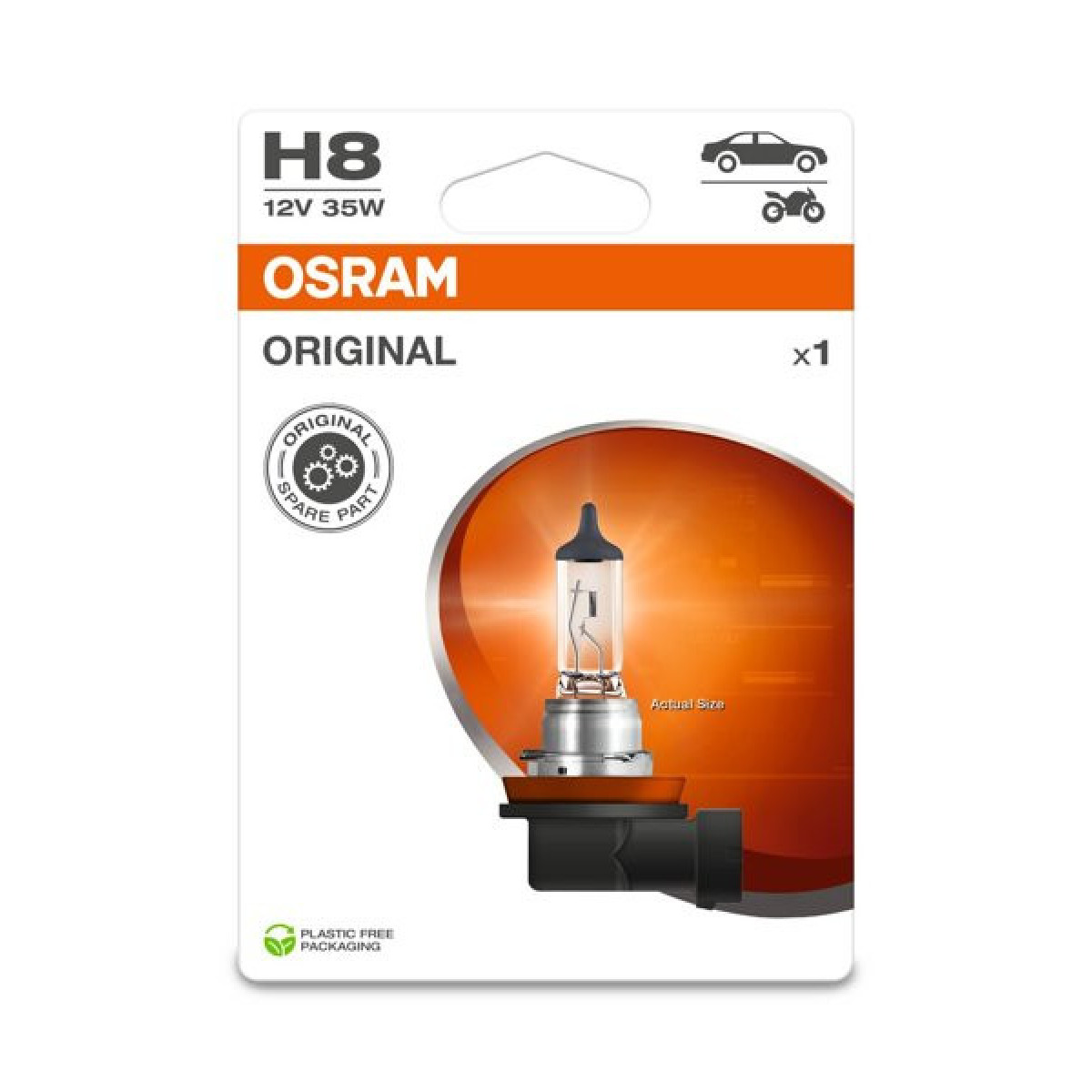 OSRAM Autolampe H8 35W 12V PGJ19-1, 1 Stück
