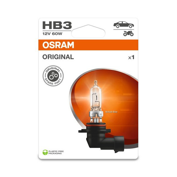 OSRAM Automobilinė lemputė HB3 60W 12V P20D (amerikietiškiems automobiliams) 1vnt OSRAM Automobilinė lemputė HB3 60W 12V P20D (amerikietiškiems automobiliams) 1vnt