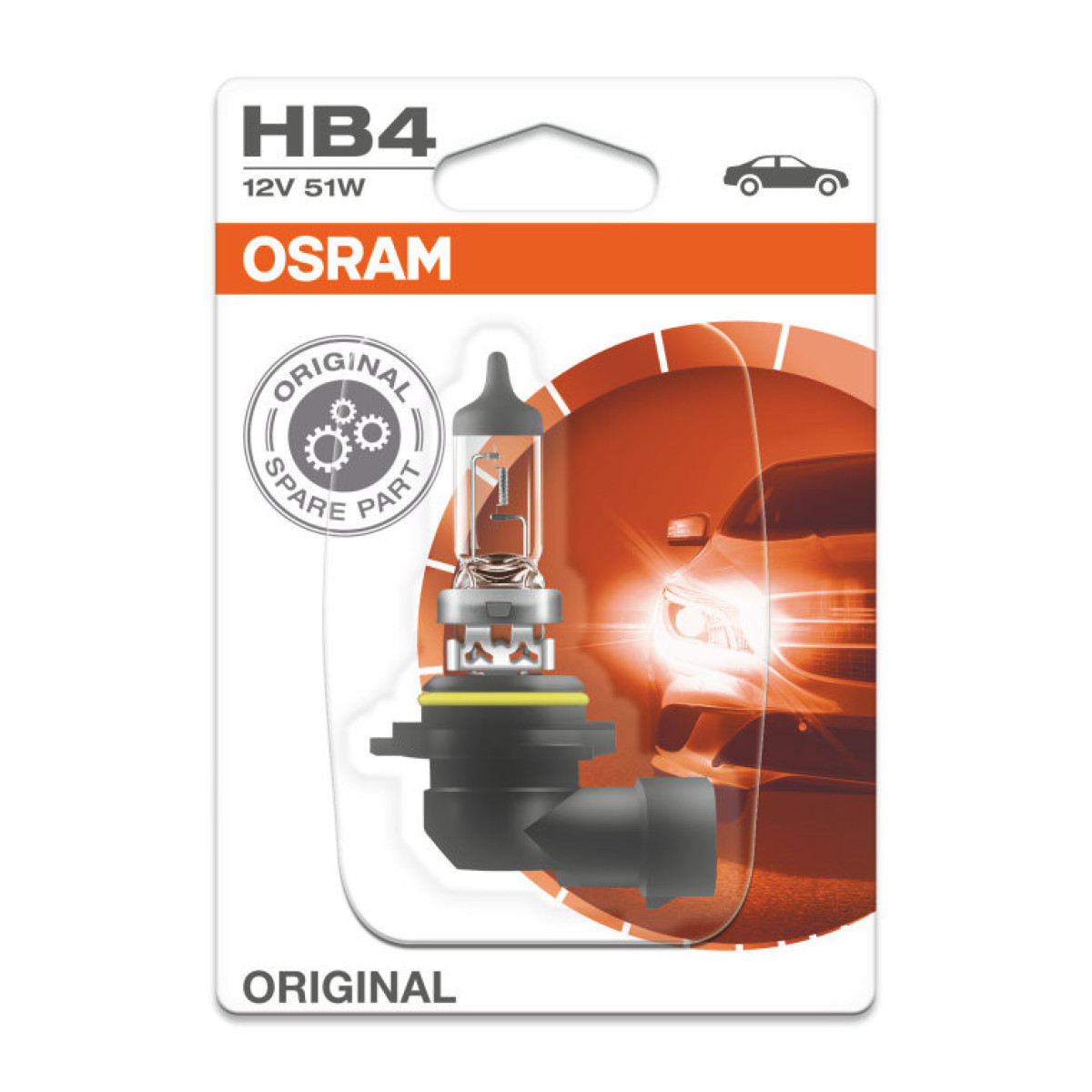 OSRAM Autolampe HB4 51W 12V P22D (für amerikanische Autos), 1 Stück