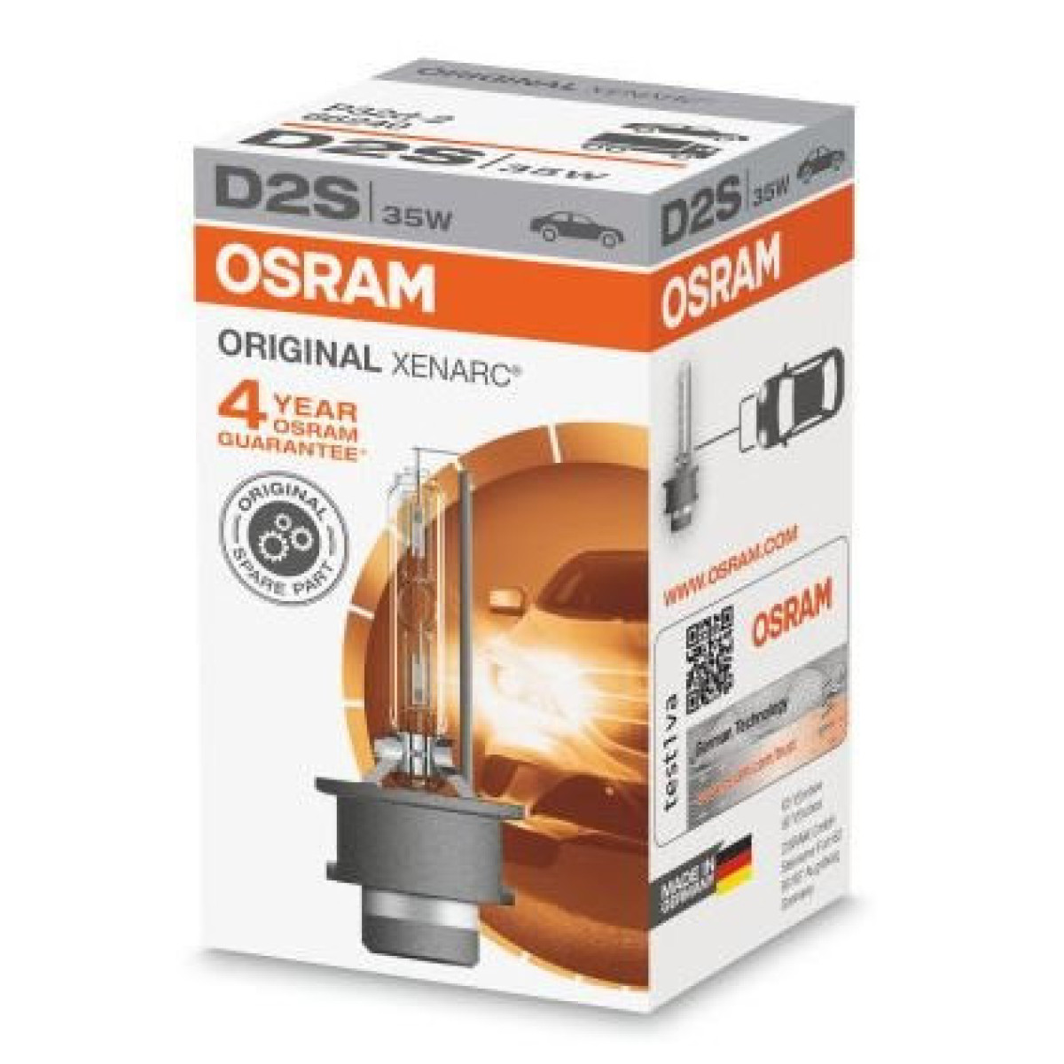 OSRAM XENON Autolampe, 35W P32D-2 D2S, 1 Stück
