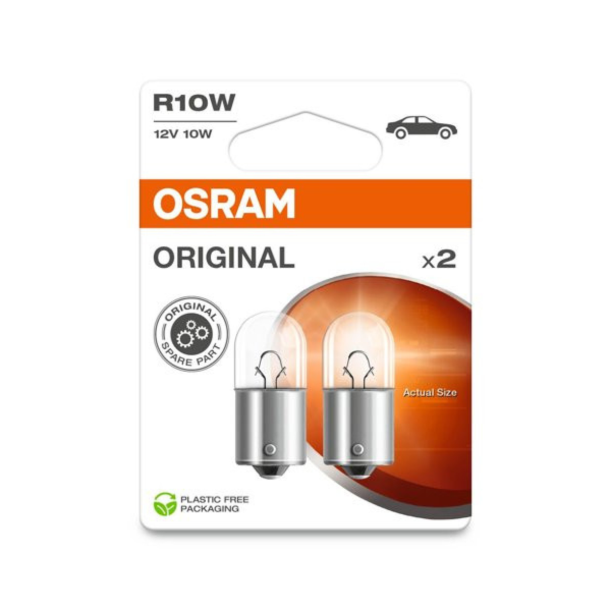 OSRAM Autolampen 10W 12V BA15S, 2 Stück