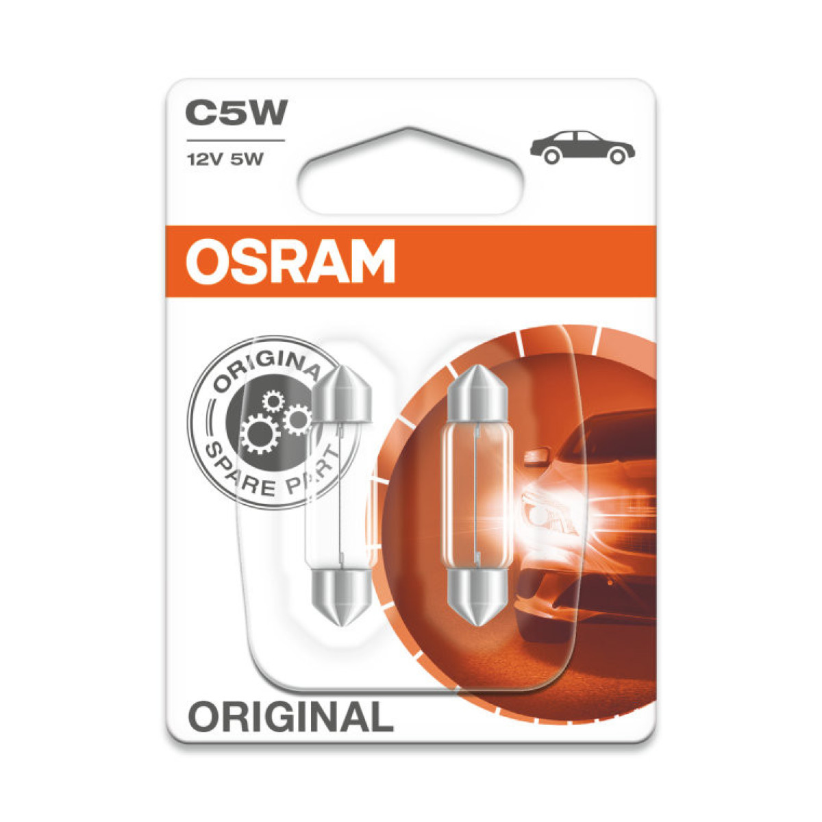 OSRAM Autolampen 5W 12V SV8.5-8, 2 Stück
