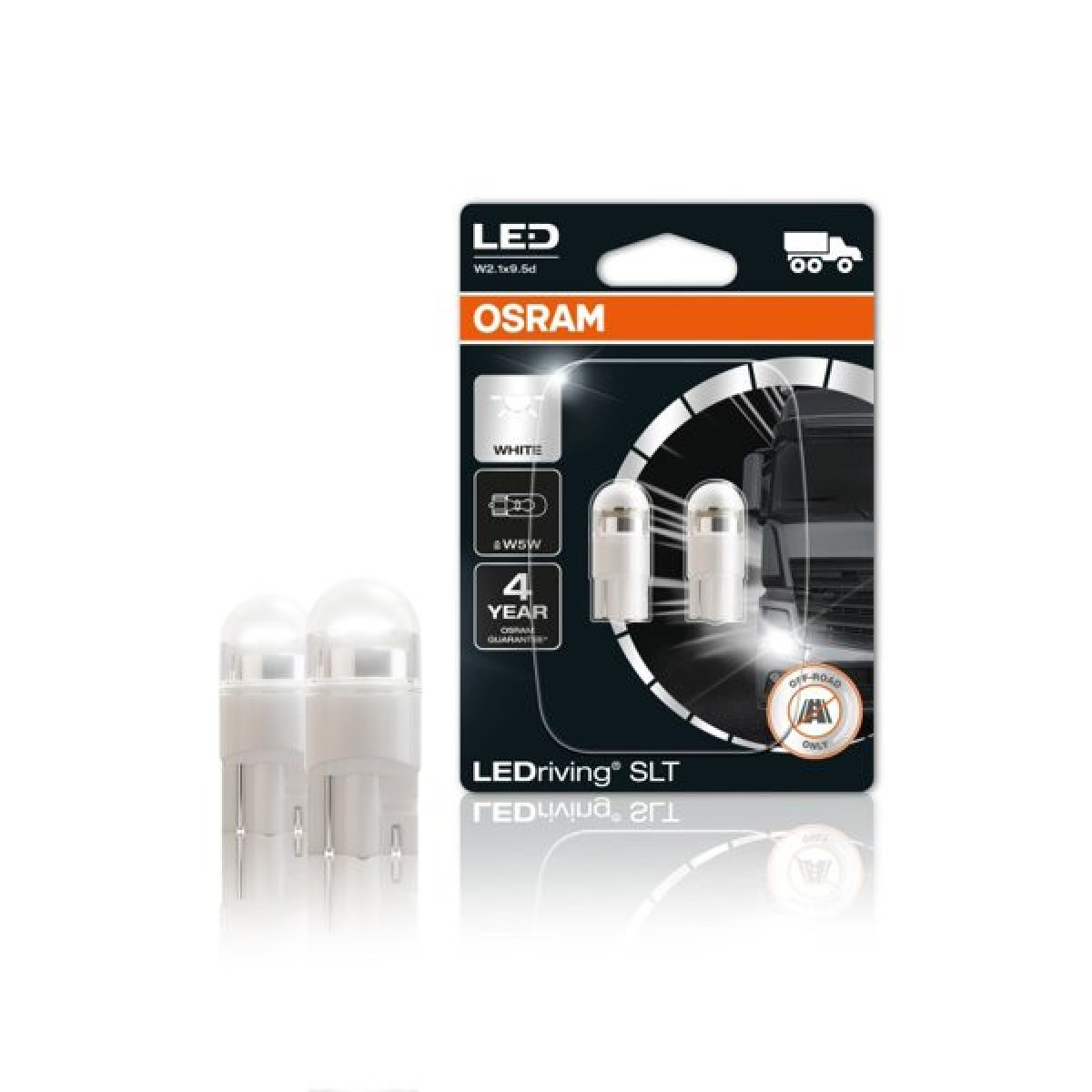 OSRAM Autolampen LED W5W 1W 24V W2.1x9.5D, 2 Stück