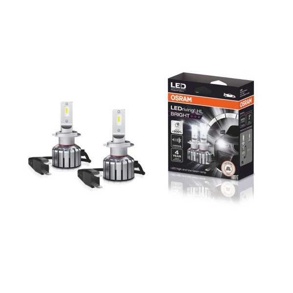 OSRAM LED-Autolampen H7 9W 12V PX26D 4X23, 2 Stück