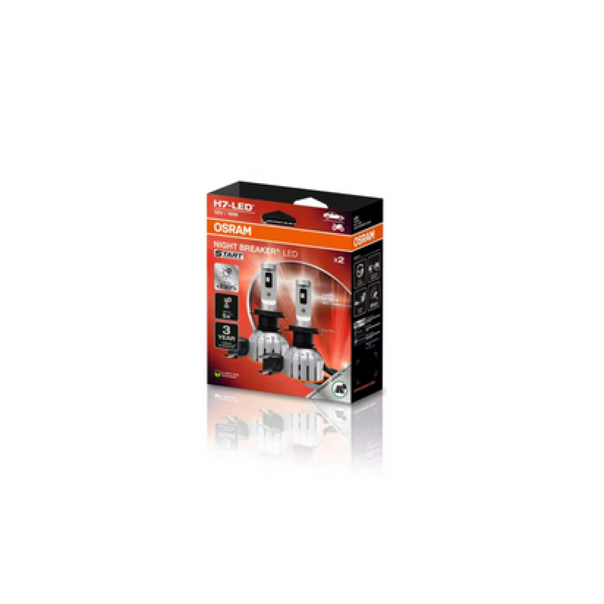 OSRAM Autolampen NIGHT BREAKER LED H7 16W 6000K, 2 Stück