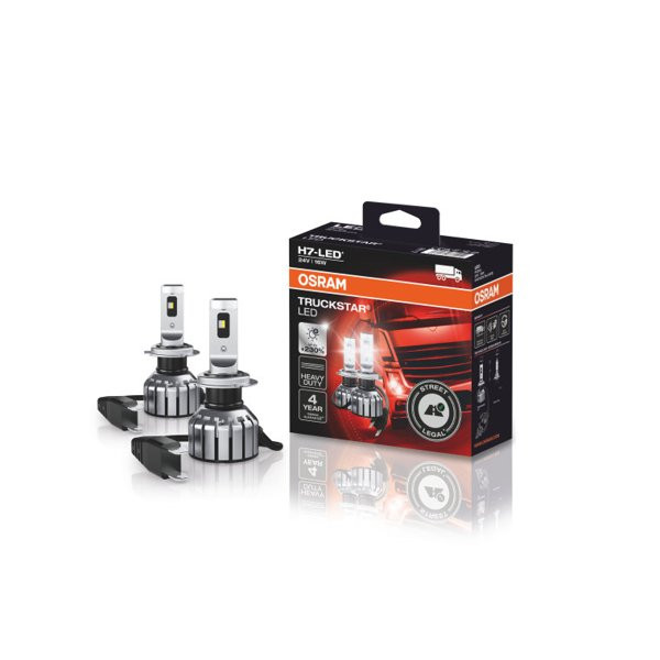OSRAM TRUCKSTAR LED H7 Straßenzulassung 16W 24V 6000K 150lm, 2 Stück