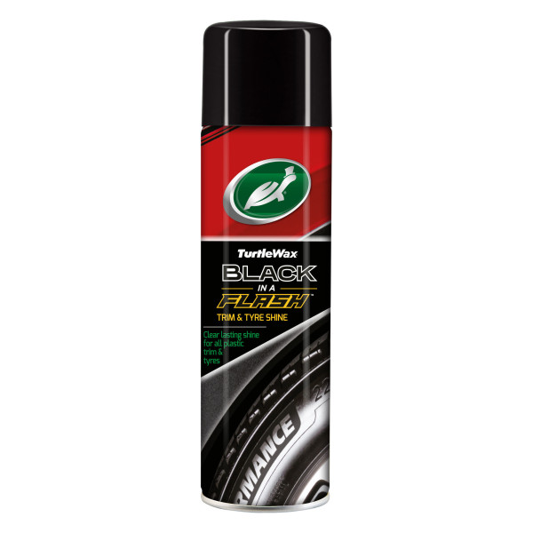 TURTLE WAX Black In A Flash, Reifen- und Stoßstangenpolitur, 500 ml