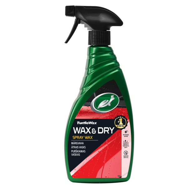 TURTLE WAX Wax N Dry, Sprühwachs für nasse Karosserie, 500 ml