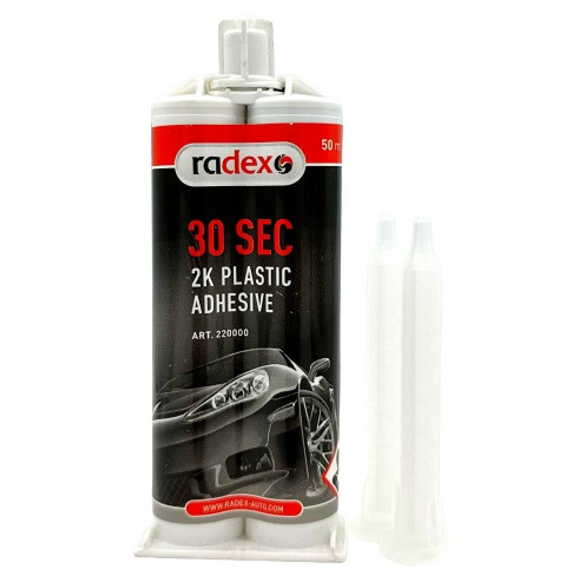 RADEX 2K Plastic Adhesive, Kunststoffkleber (30 Sek.), 50 ml