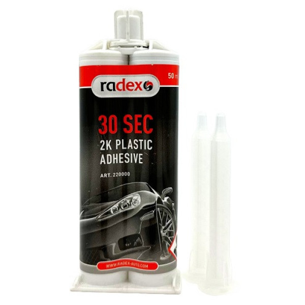 RADEX 2K Plastic Adhesive, Kunststoffkleber (30 Sek.), 50 ml