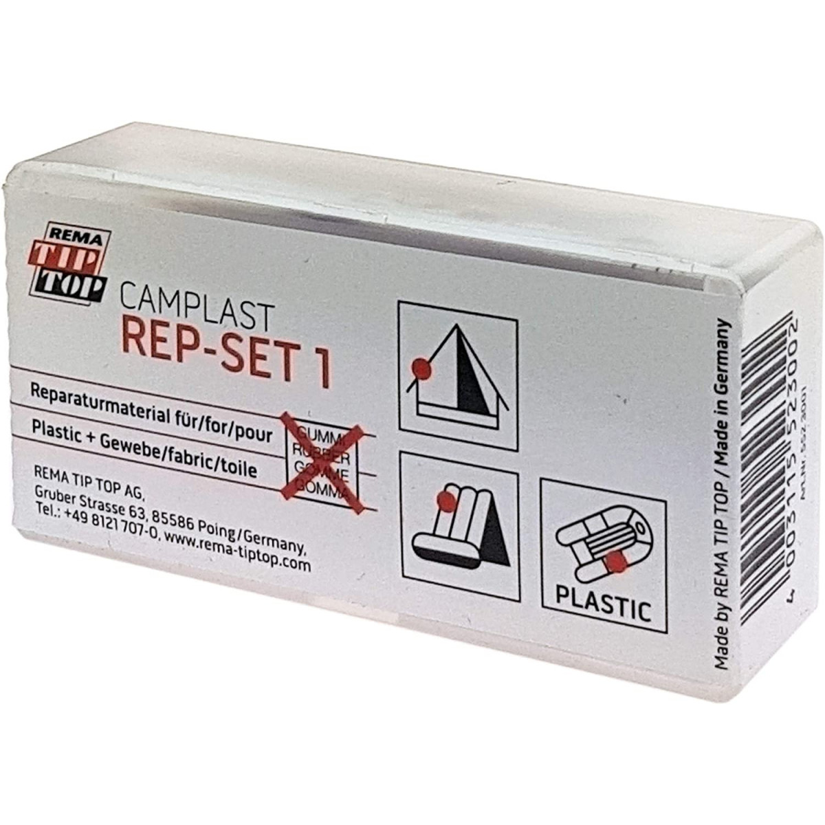 REMA TIP TOP Camplast Mini-Reparaturset für PVC, PU und Textilien