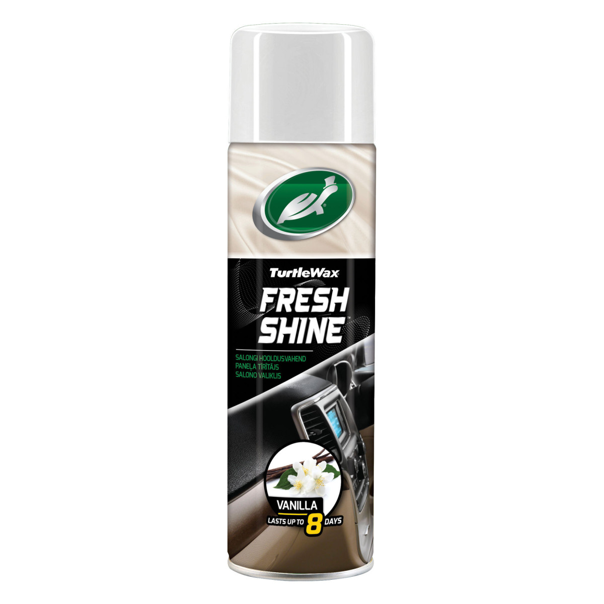 TURTLE WAX Fresh Shine Vanilla, Kunststoffpolitur für den Innenbereich, 500 ml