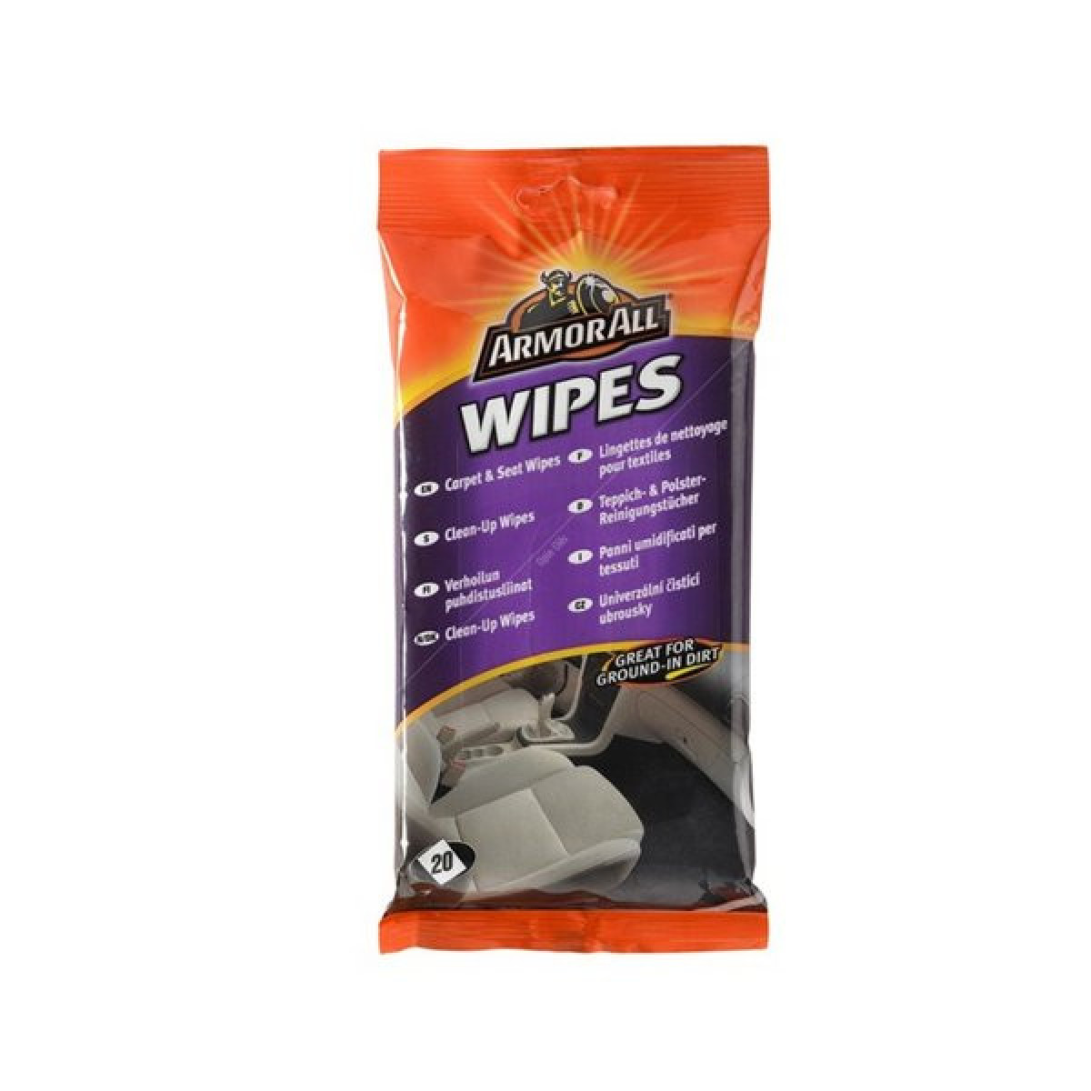 ARMORALL CRPT & Seat flow wipes, Polsterreinigungstücher, 20 Stück