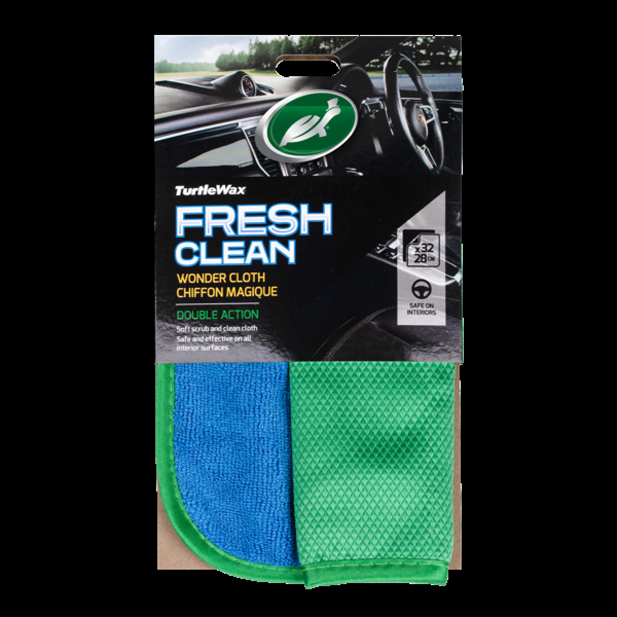 TURTLE WAX Fresh Clean, doppelseitiges Reinigungstuch 32 x 28 cm