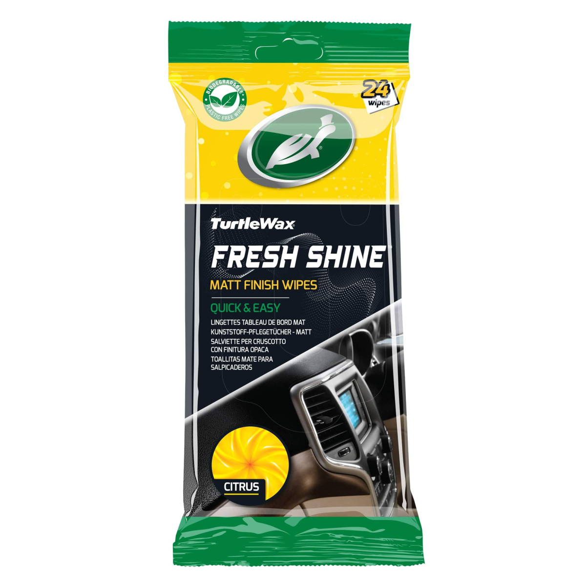 TURTLE WAX Fresh MATT wipes, matte Salon-Kunststofftücher, 24 Stück TURTLE WAX Fresh MATT wipes, matte Salon-Kunststofftücher, 24 Stück