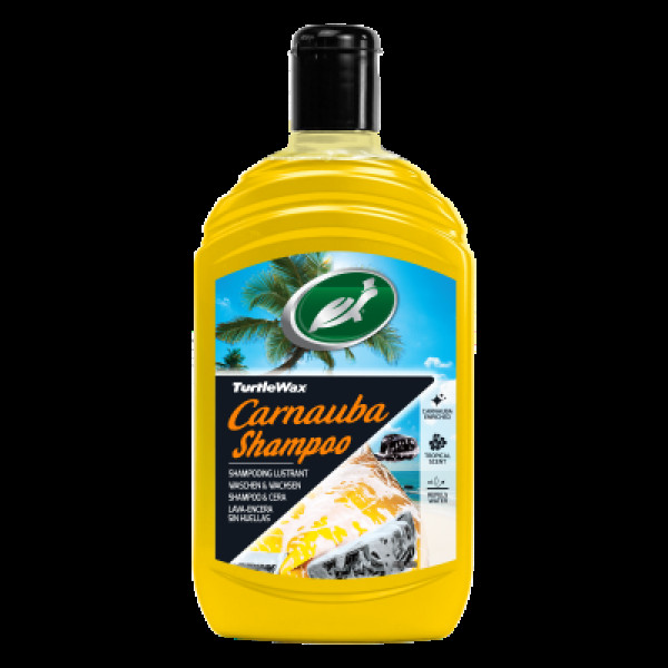 Turtle Wax Carnauba Wash & Wax, Shampoo mit Wachs, 500 ml
