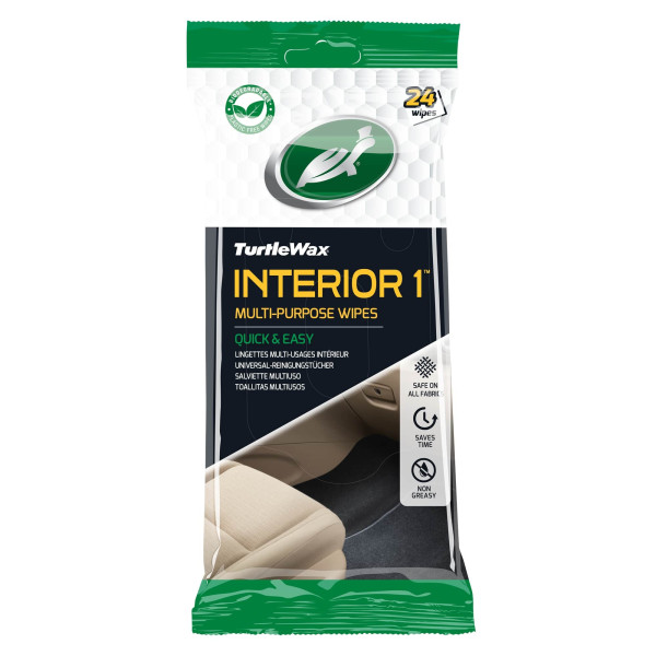 TURTLE WAX Interior1 wipes, universelle Servietten für den Salon, 24 Stück TURTLE WAX Interior1 wipes, universelle Servietten für den Salon, 24 Stück