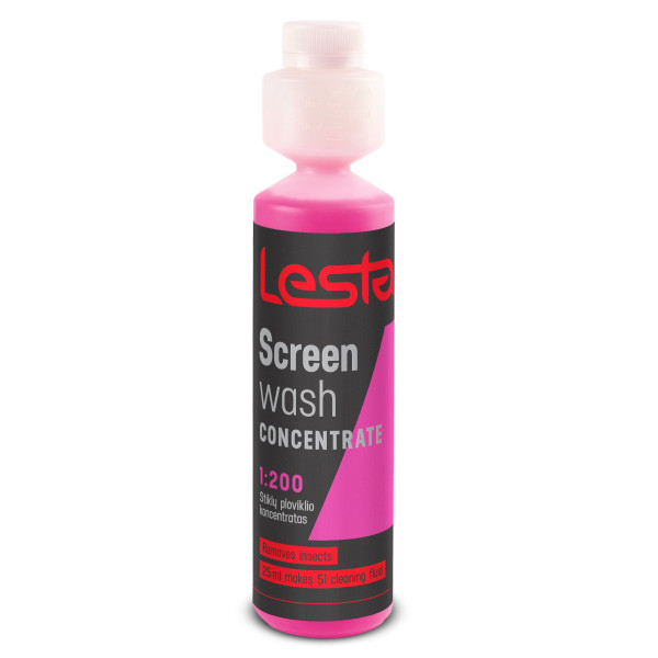 LESTA Concentrated Windscreen Washer Fluid, konzentrierte Scheibenwaschflüssigkeit, 250 ml, 1:200
