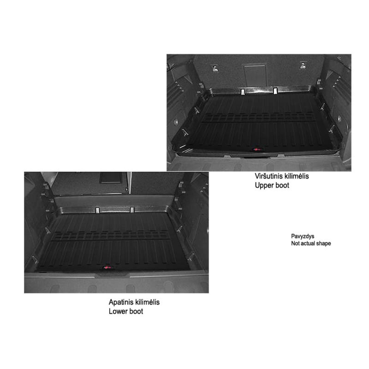 Kofferraummatte 3D aus Gummi MAZDA CX-5 KF seit 2022 (lower trunk) /  6011061 / erhöhte kanten