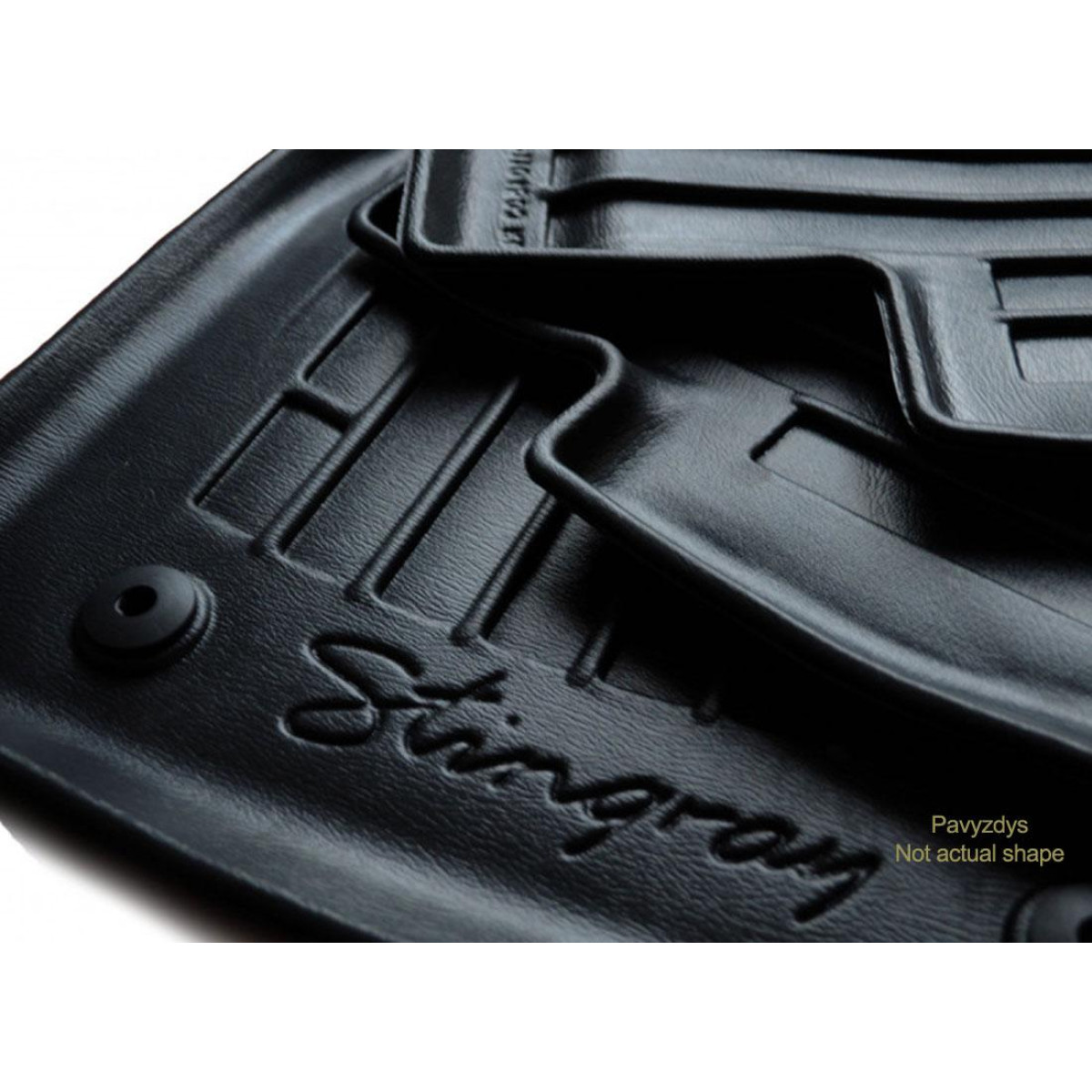 3D gummimatten SEAT Leon III 5F 2012–2019, 5 Stk. / schwarz / 5024065 /  erhöhte kanten