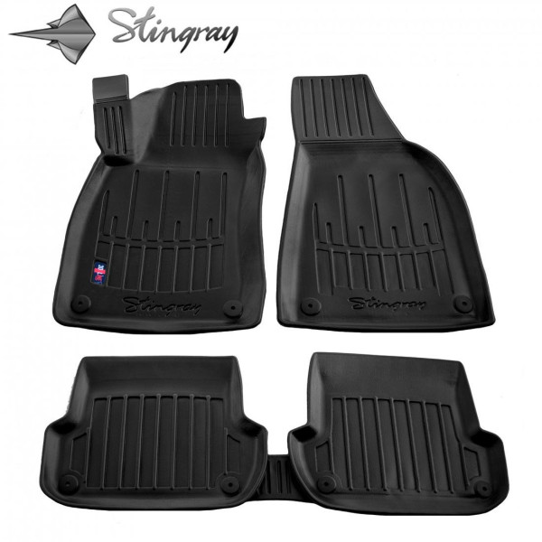 3D gummimatten AUDI A4 B6 2001-2004, 5 Stk. / schwarz / 5030015 / erhöhte kanten