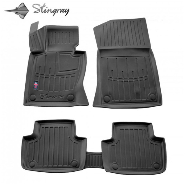 3D gummimatten BMW X3 E83 2004-2010, 5 pc. / schwarz / 5027085 / erhöhte kanten