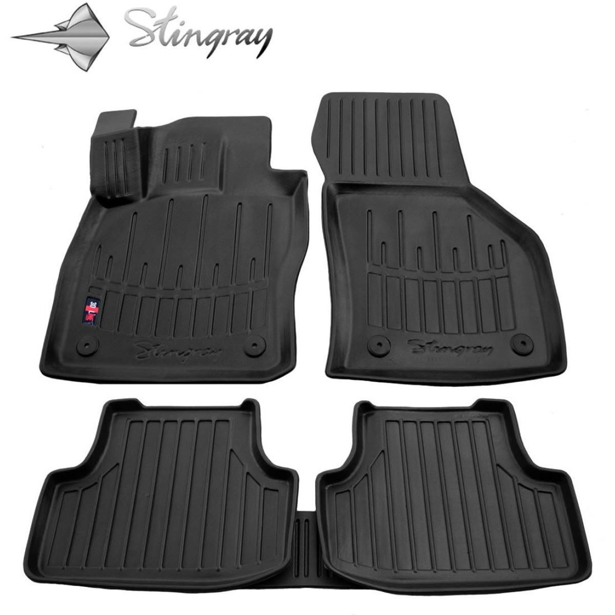 3D gummimatten SEAT Leon III 5F 2012–2019, 5 Stk. / schwarz