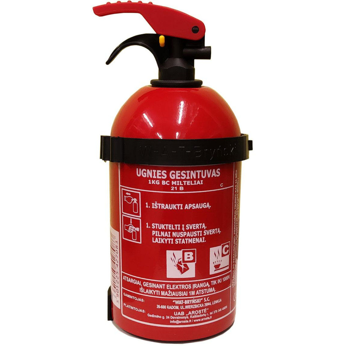Feuerlöscher GP-1kg PUGz mit Aufhängung Feuerlöscher GP-1kg PUGz mit Aufhängung