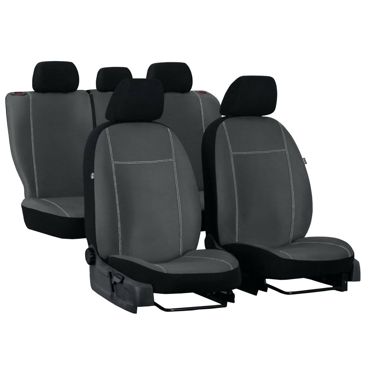 Sitzbezüge passend für Seat Ateca (Pilot - Schwarz-Grau)