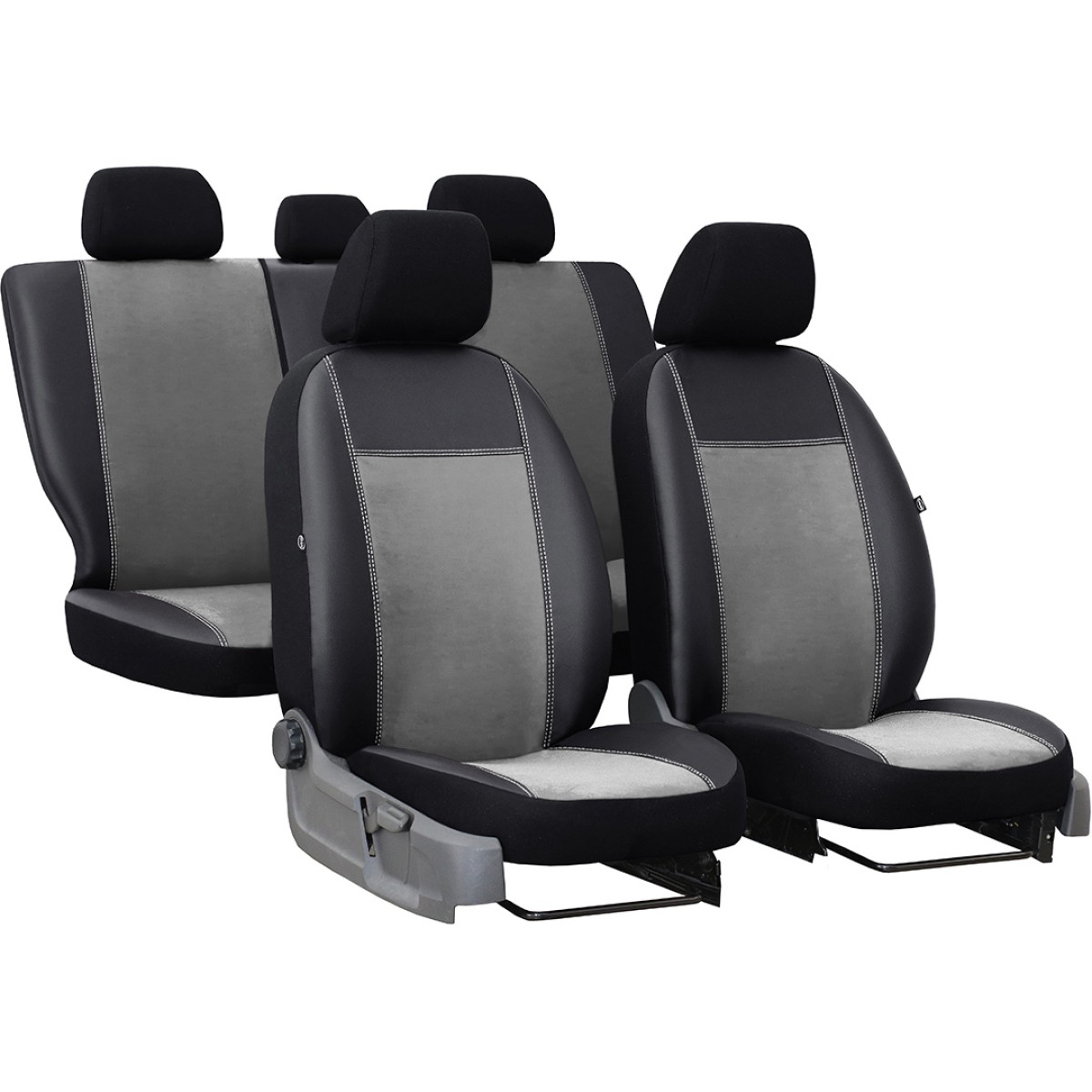 Sitzbezüge passend für Seat Leon (Schwarz-Braun) Komplett