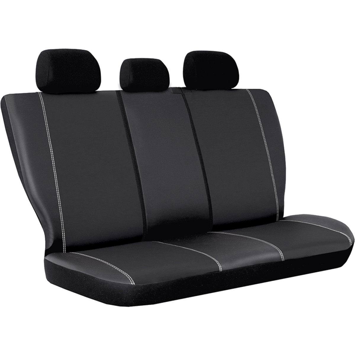 Passform Autositzbezüge Vordersitzen Elegance für Smart STOFF (Farbe  Elegance: Schwarz - Grau), Massgeschneiderte Sitzbezüge für SMART
